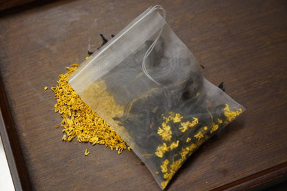 osmanthus tea, calm dream tea, calm dream, tea, chinese tea, tea